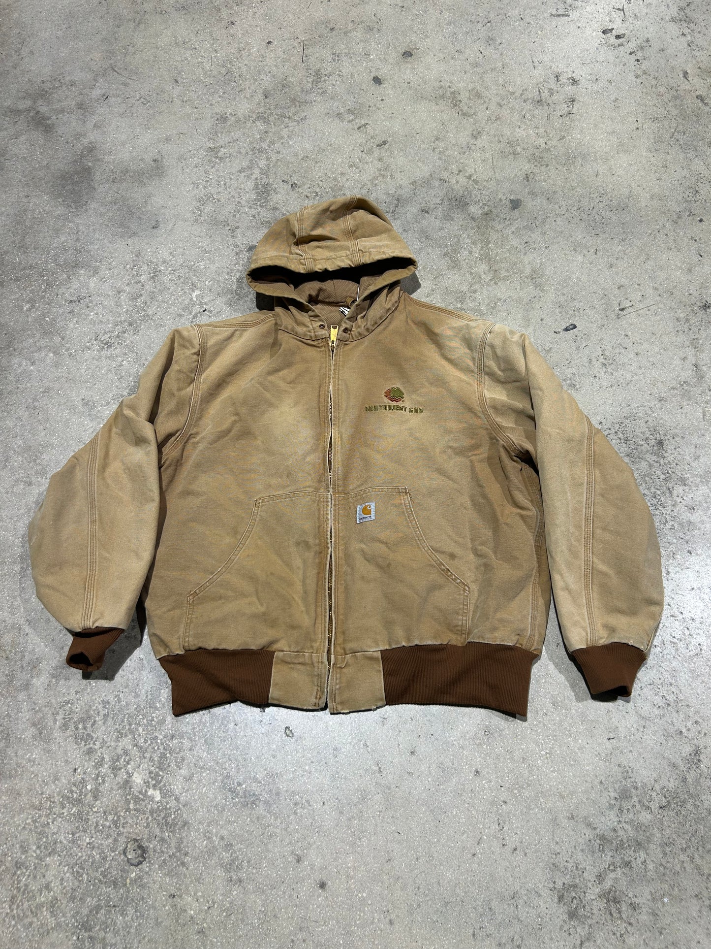 Carhartt Southwest Gas Hooded Jacket - Khaki Size XL