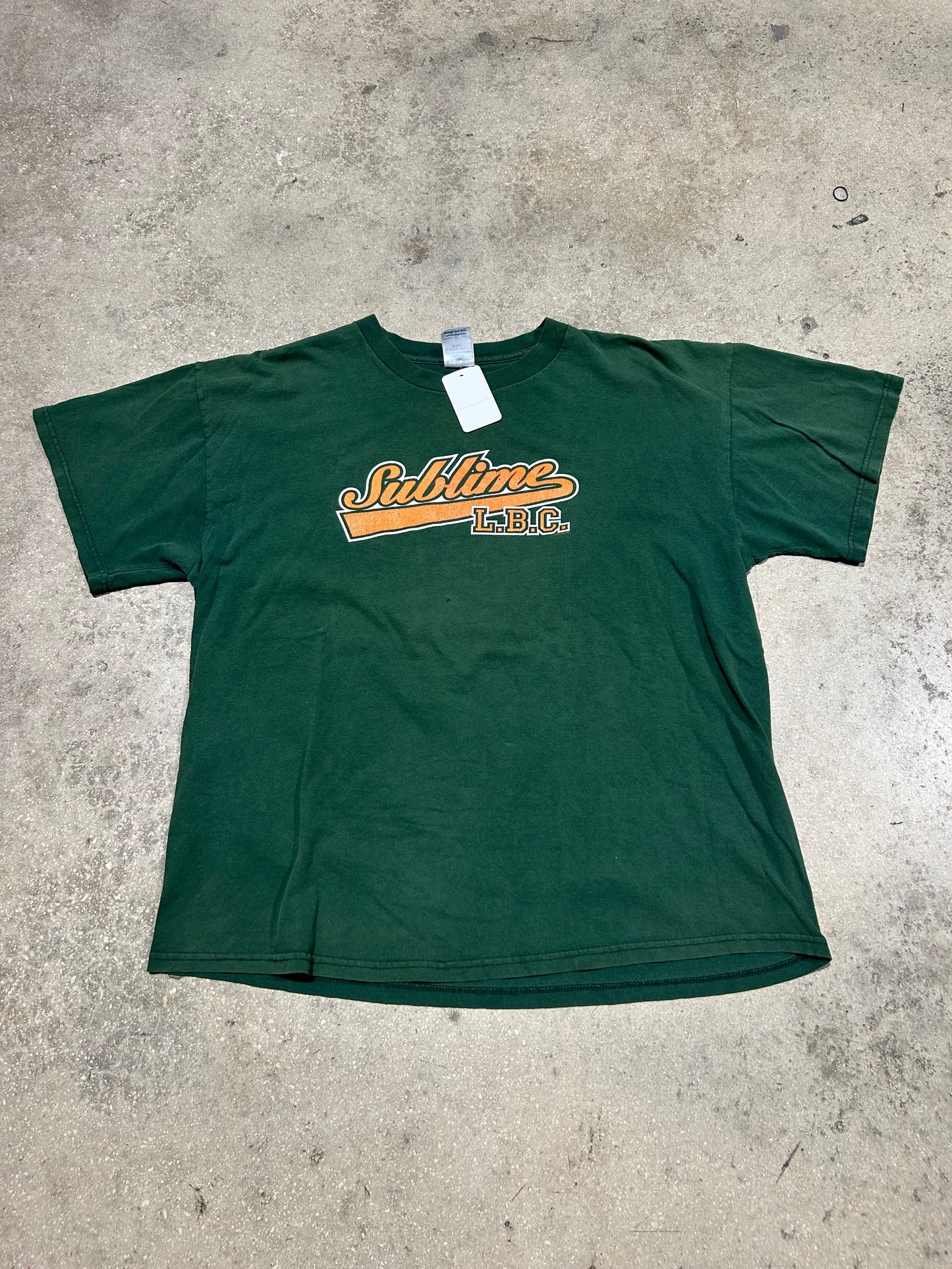 Sublime LBC Tee - Forest Green/Orange Size XL