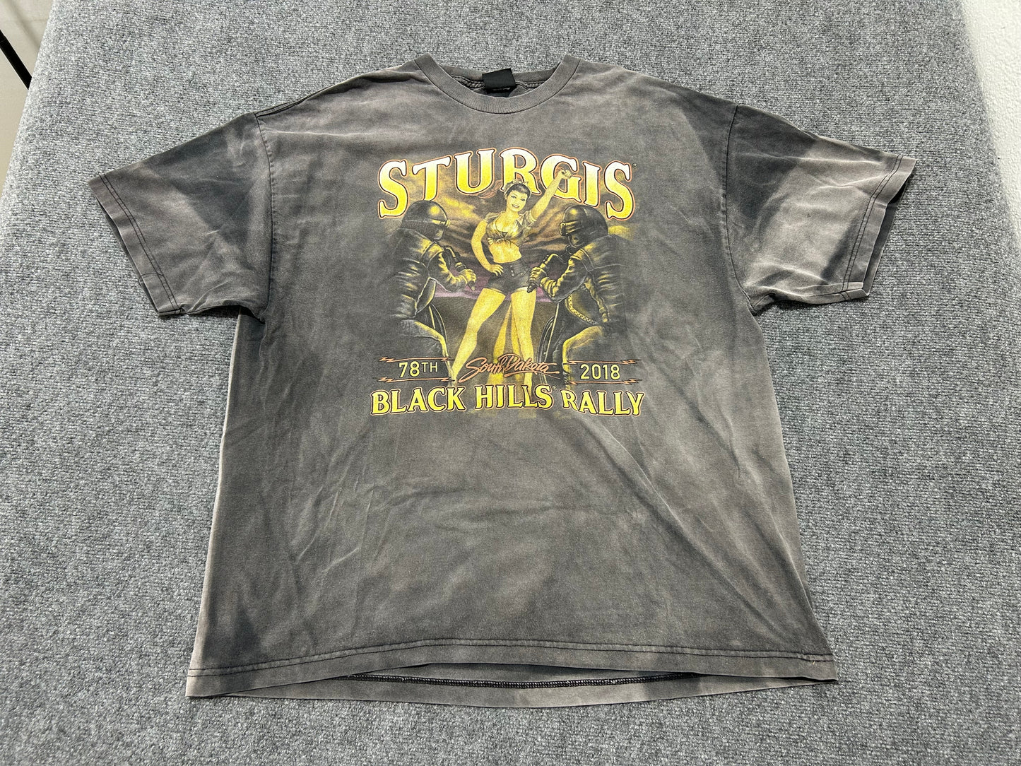 2018 Faded Strugis Pin Up Girl Tee - Black Size XXL(con)