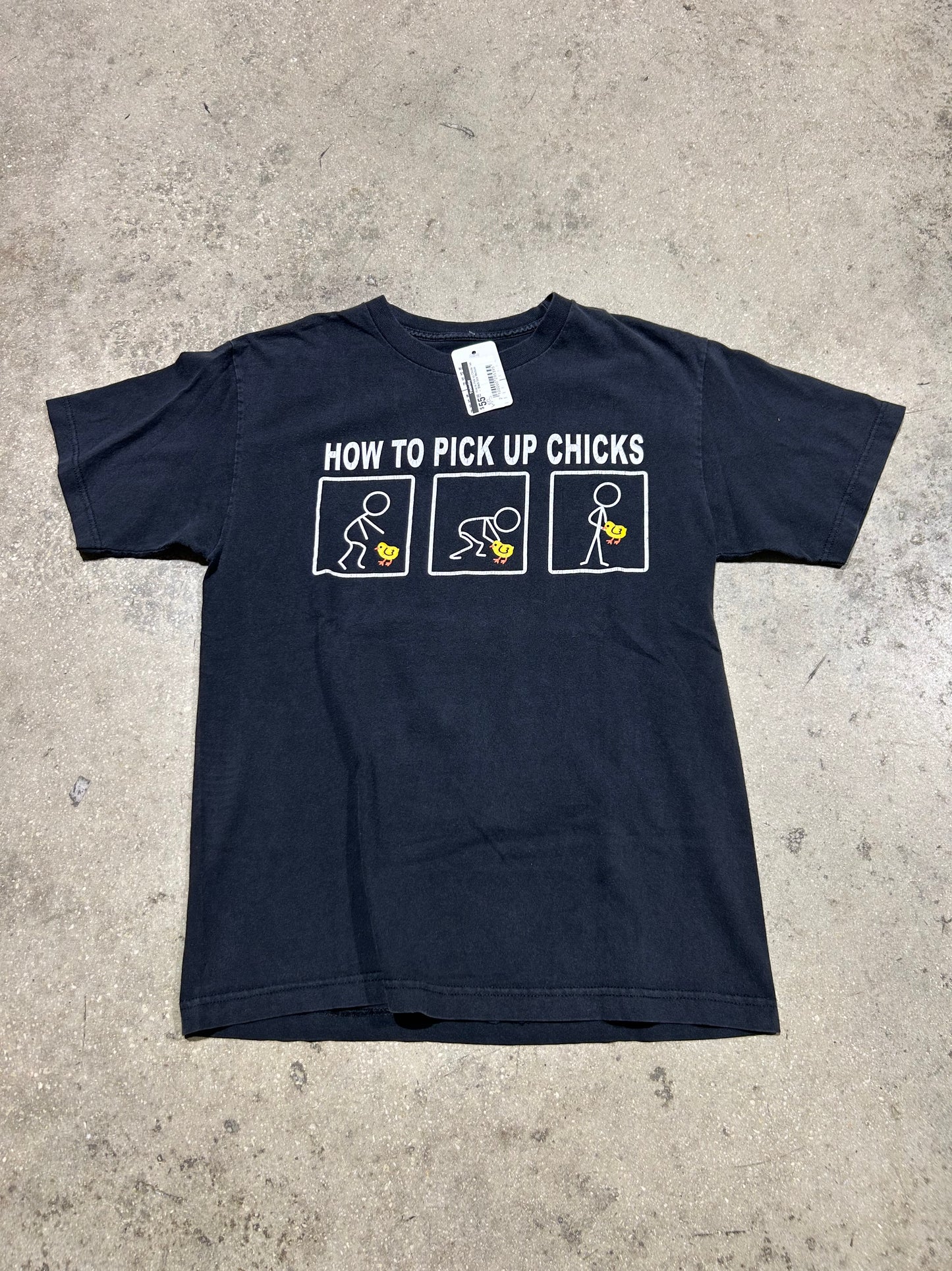 How to Pick up Chicks Tee - Black Size Medium