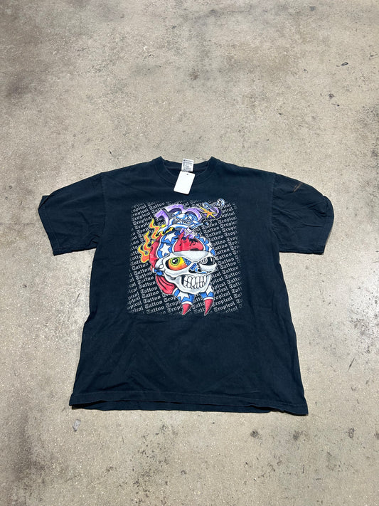 Tattooes By Willie Graphic Tee - Black Size Large