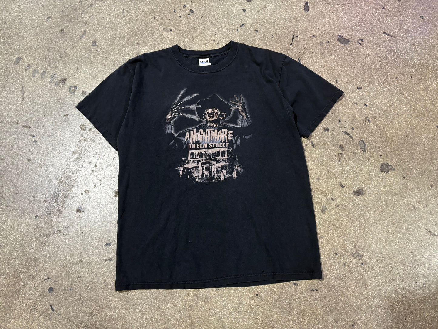 Freddy Krueger Nightmare on Elm Street Movie Cover Tee - Black Size Large