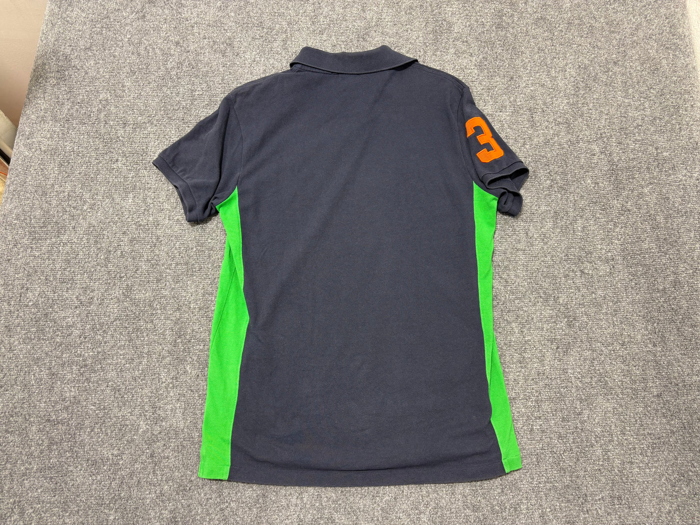 Polo Ralph Lauren Big Pony #3 Polo Shirt - Navy/Green Size Medium
