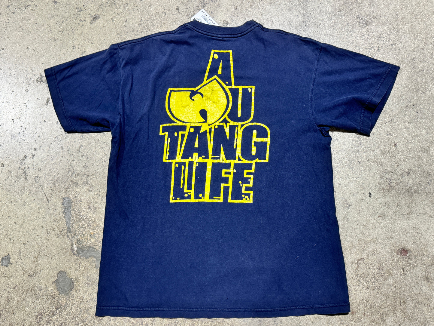 Wu-Tang Life Big Spray Paint Logo Tee - Navy Size Large