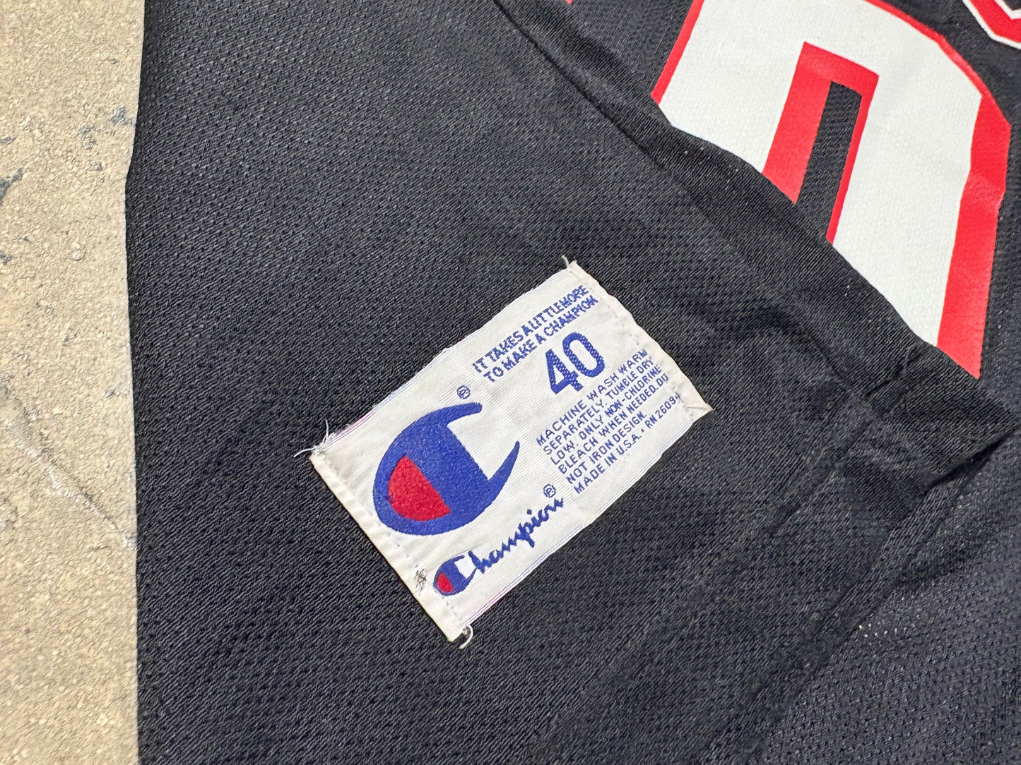 Champion Miami Heat #40 Thomas Jersey - Black Size 40 / Medium