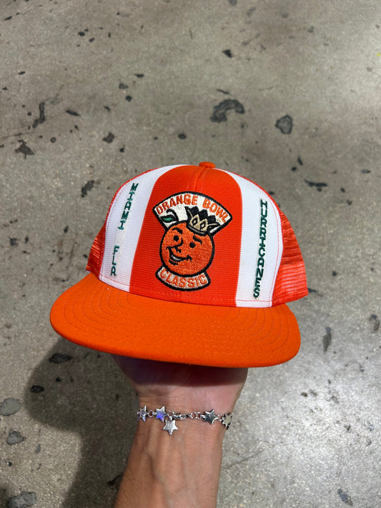 Orange Bowl Miami Hurricanes Trucker Hat - Orange