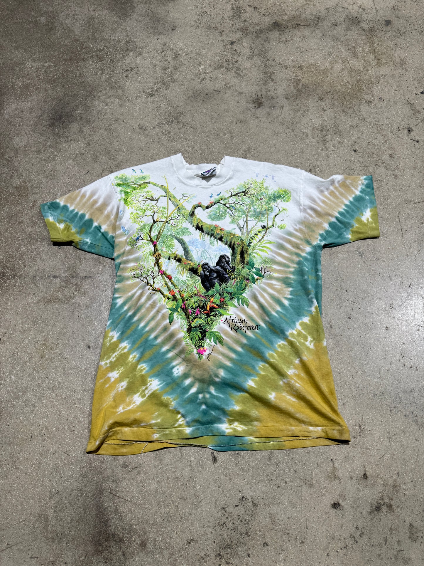 1992 Liquid Blue African Rain Forest Tee Size XL