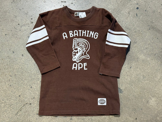 00s Bape A Bathing Ape Football Top - Brown Size Medium
