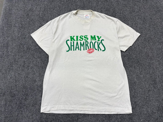 Kiss My Shamrocks Tee - White Size XL