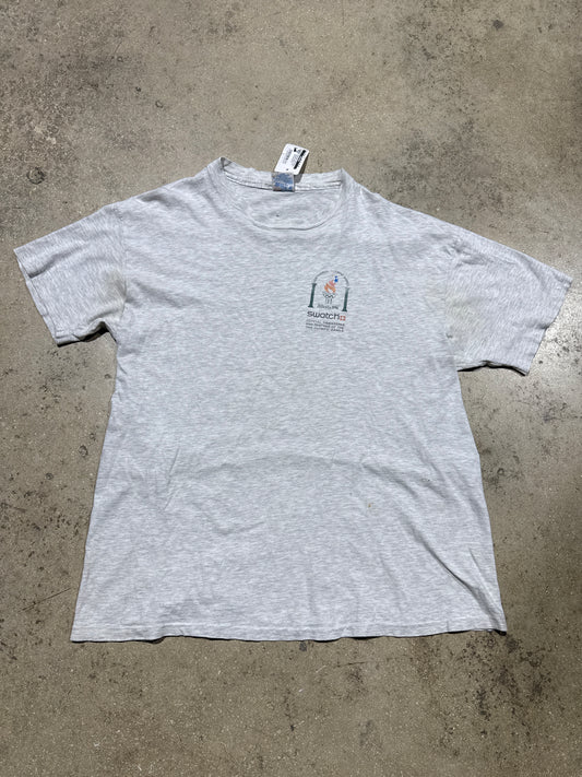 Distressed 1996 Atlanta Olympics Swatch Tee - Ash Grey Size XL