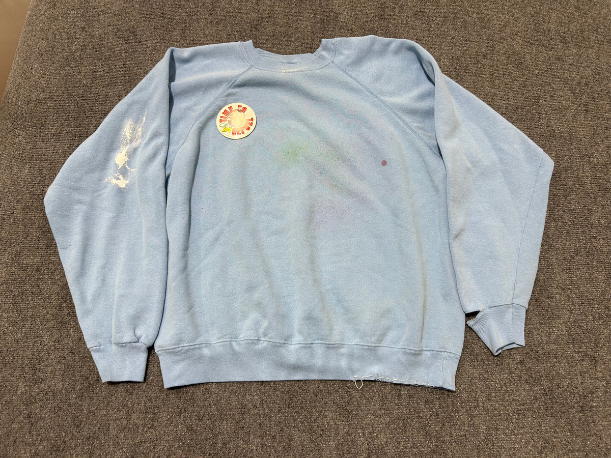Hanes Pin Crewneck - Blue Size XXL