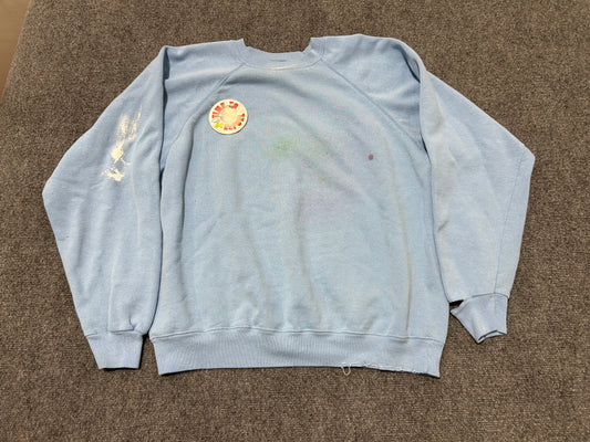 Hanes Pin Crewneck - Blue Size XXL