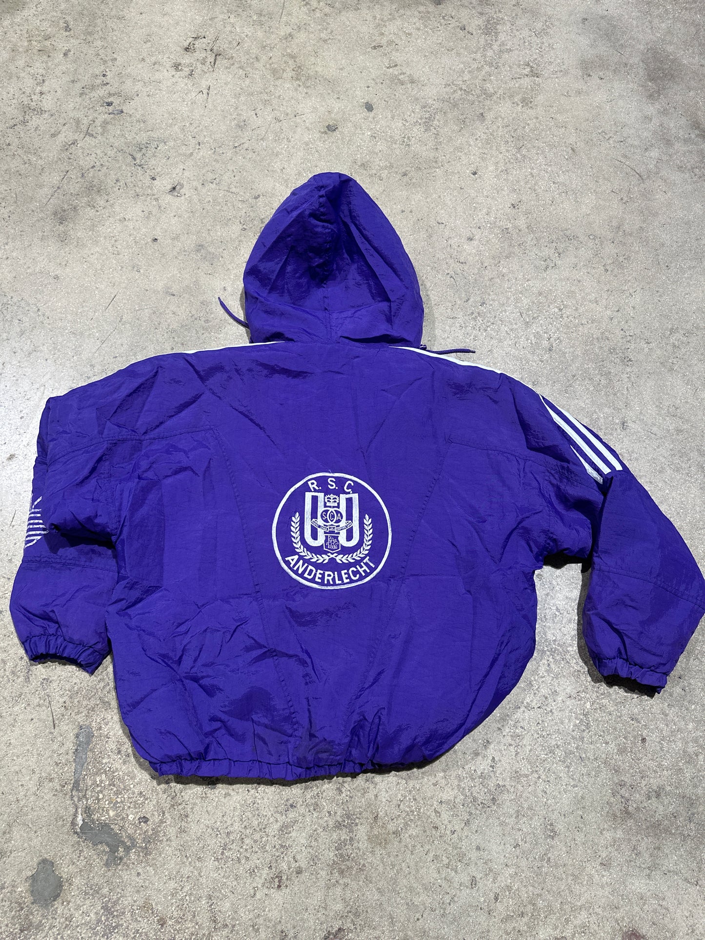 Adidas RSC Anderlecht Hooded Jacket - Purple Size Large