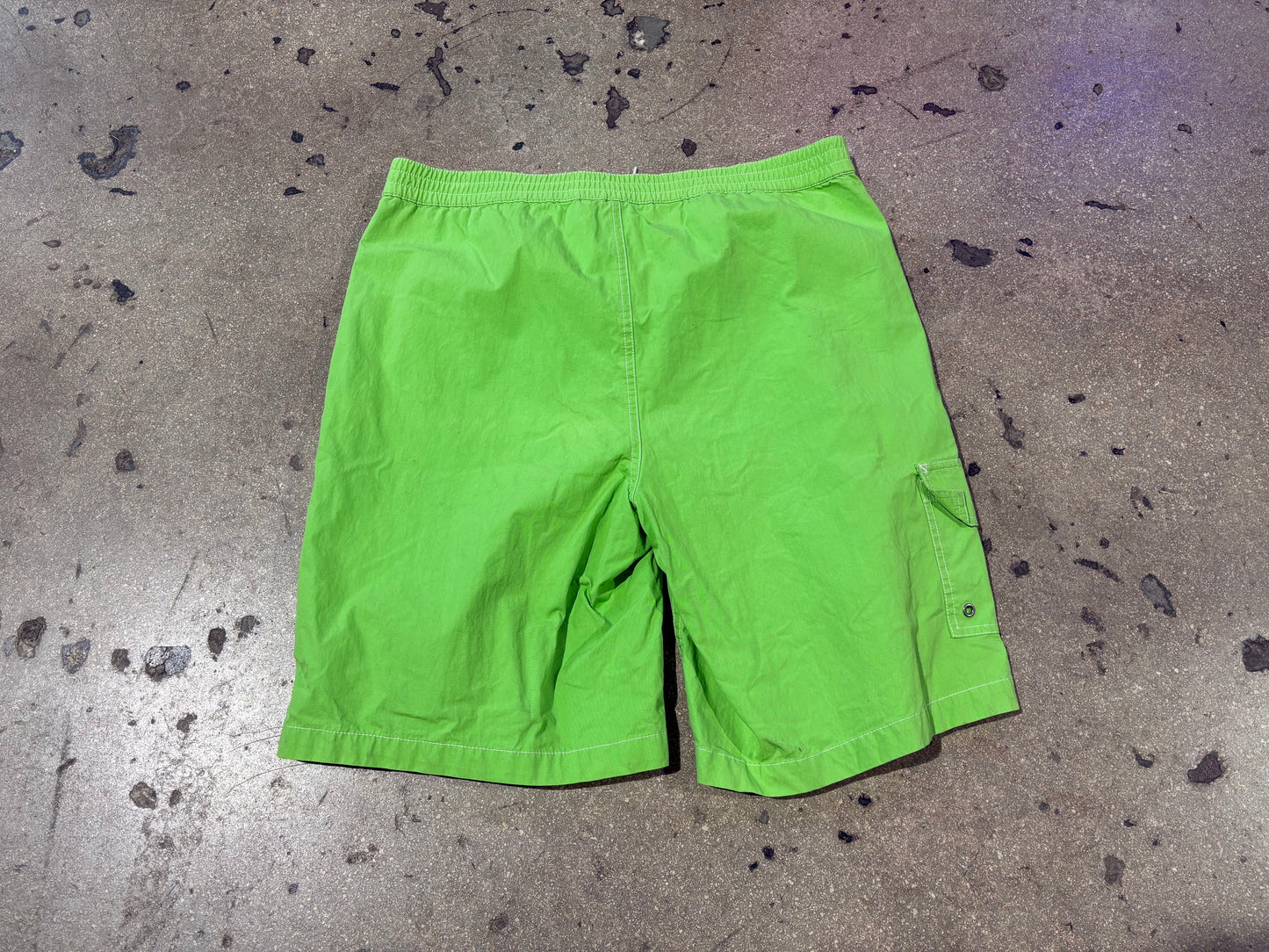 Polo Ralph Lauren Baggy Swim Shorts - Neon Green Size Large