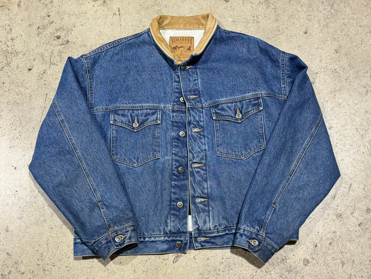 Schaefer Outfitter Denim Jacket Size XL