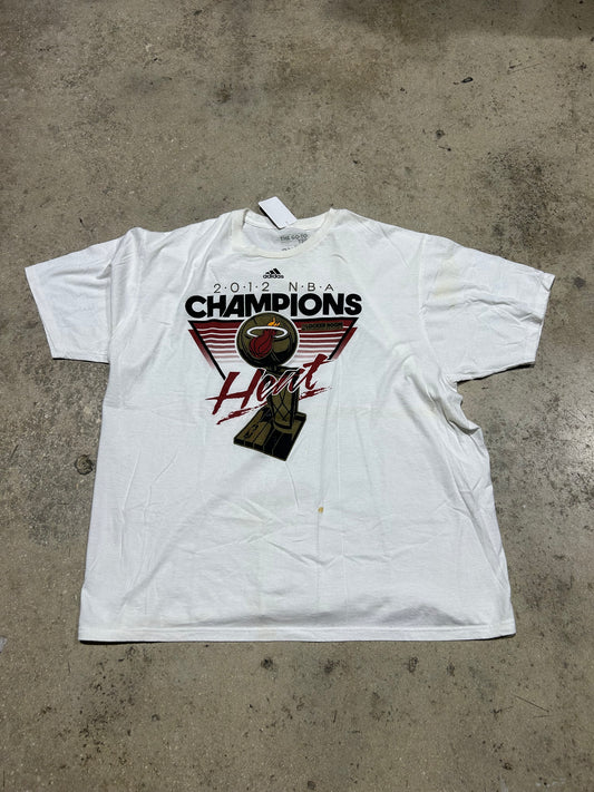 2012 Miami Heat Championship Tee - White Size XXL