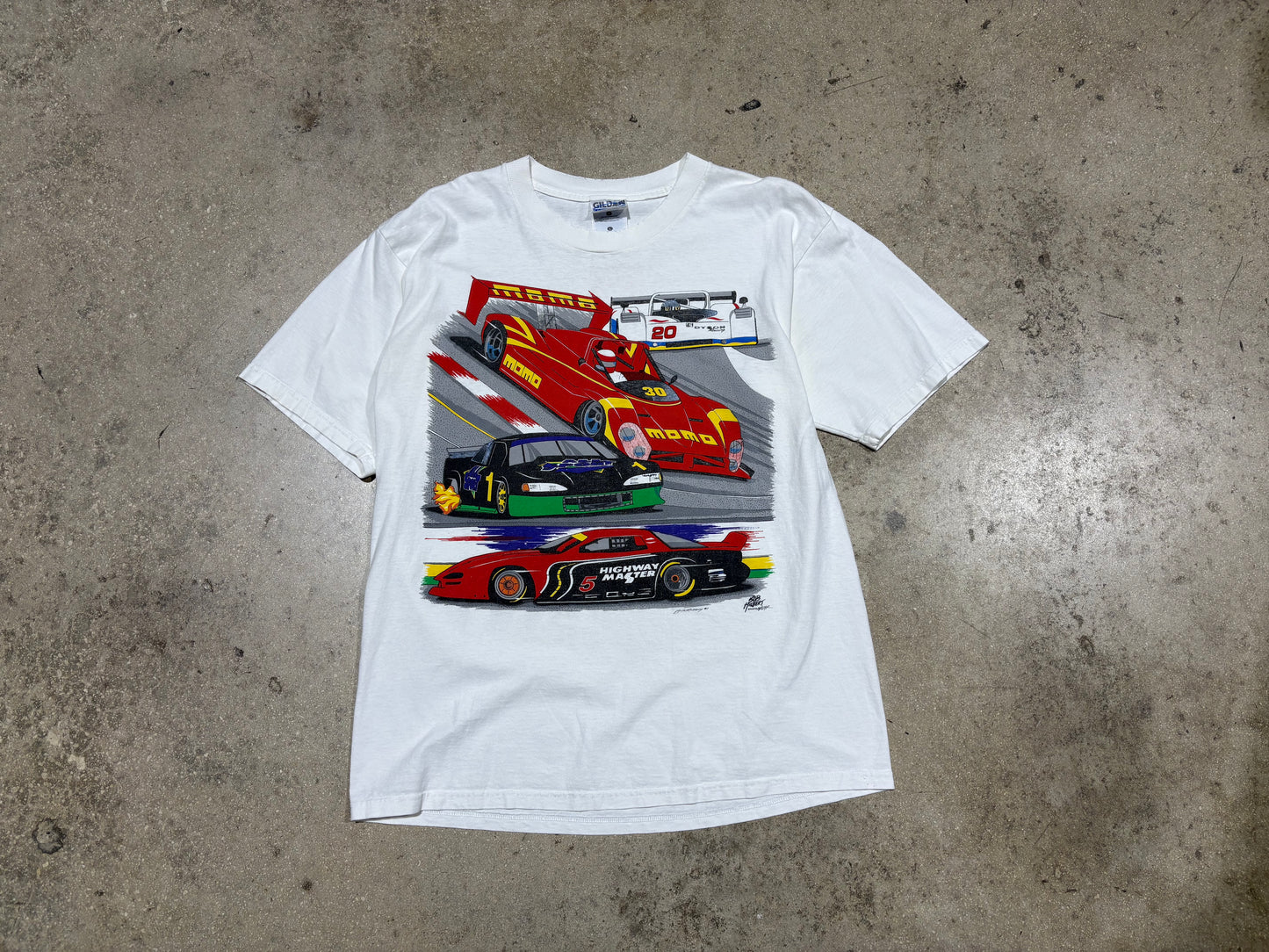 1997 Dodge Dealer Grand Prix Racing Tee - White Size Large
