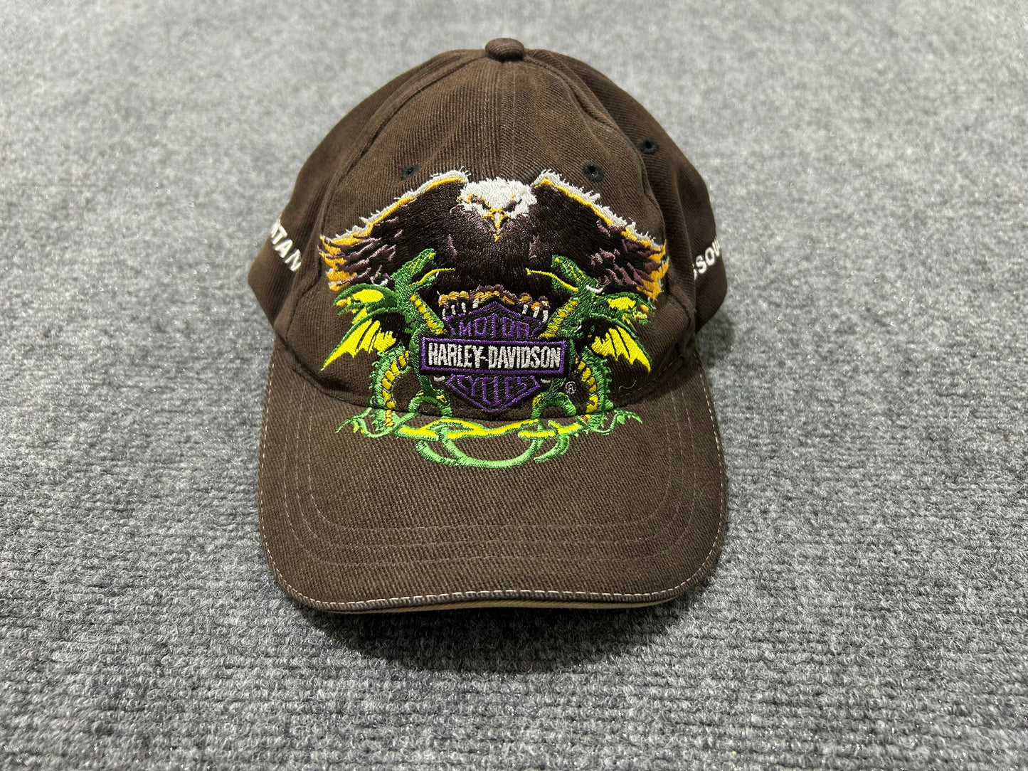Harley Davidson Eagle & Dragon Hat - Black