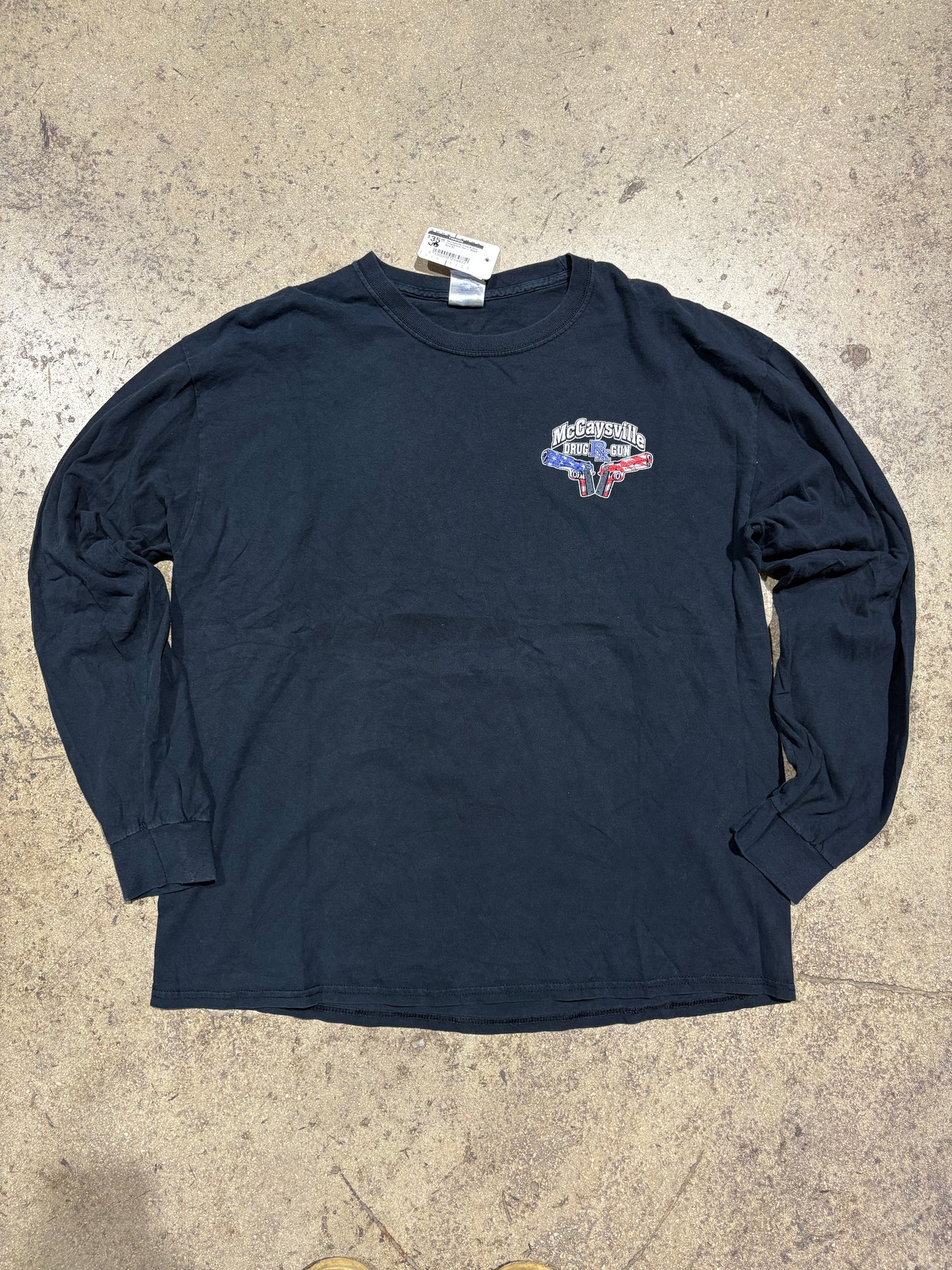 McCaysville Drug & Gun Longsleeve Tee - Black Size XL