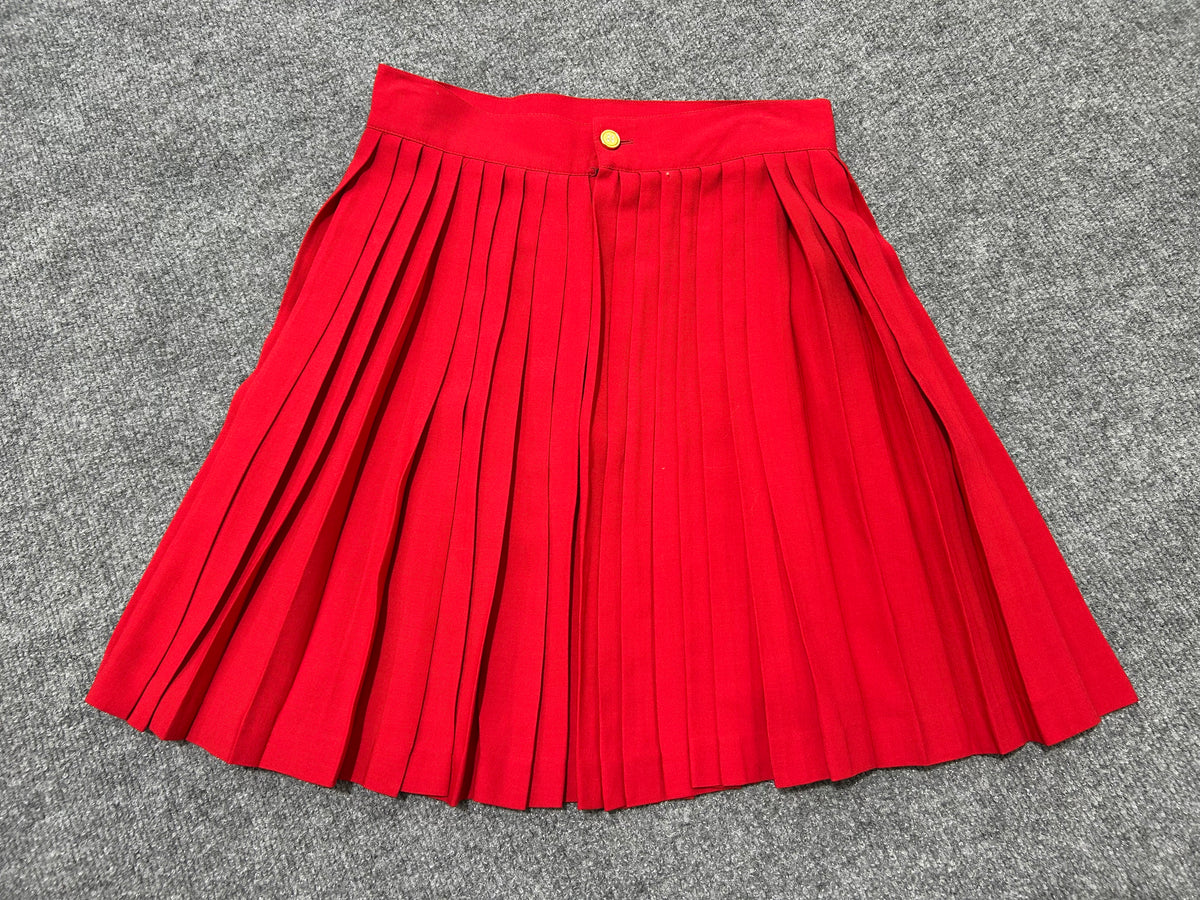 90s Carla Ruffle Skirt - Red Size 42