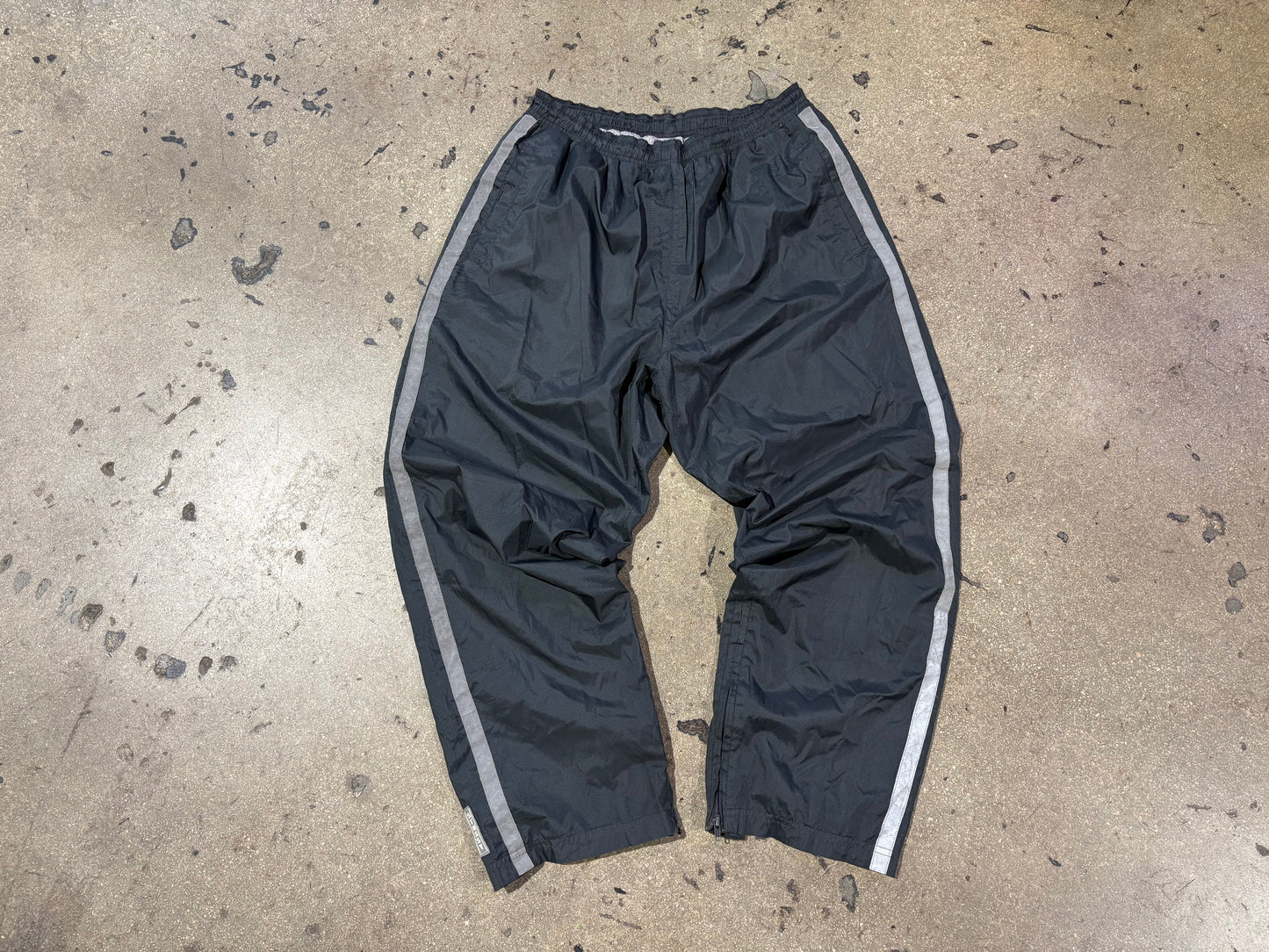 90s Stussy 3M Track Pants - Grey Size Medium