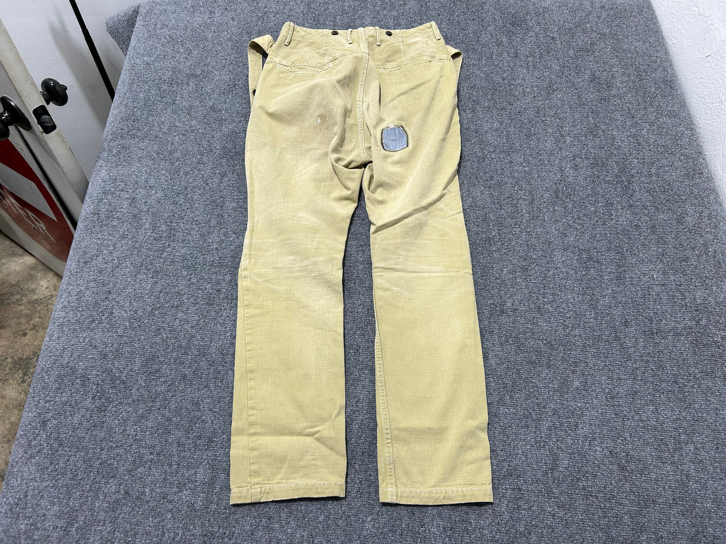 Kapital Patchwork Farmer Pants - Khaki Size 31(con)