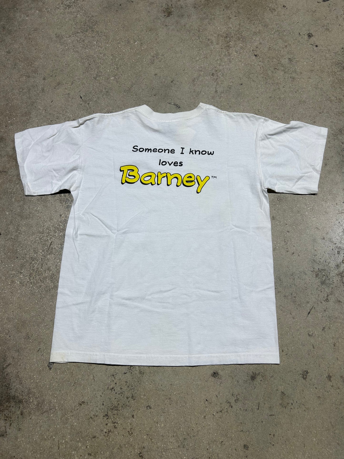 1996 I know Somebody That loves Barney - White Size XL