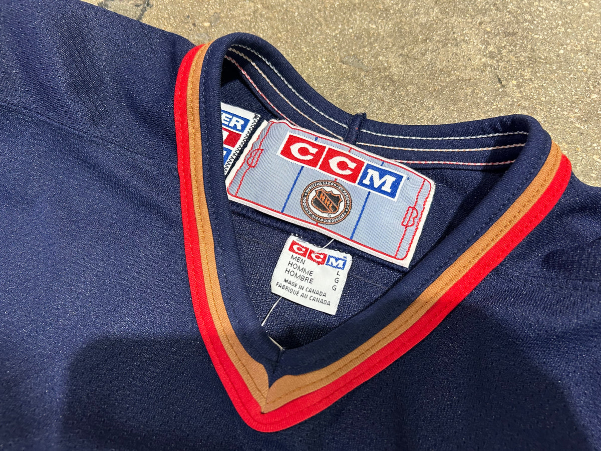 CCM Oilers #39 Weight Jersey - Navy Size Large