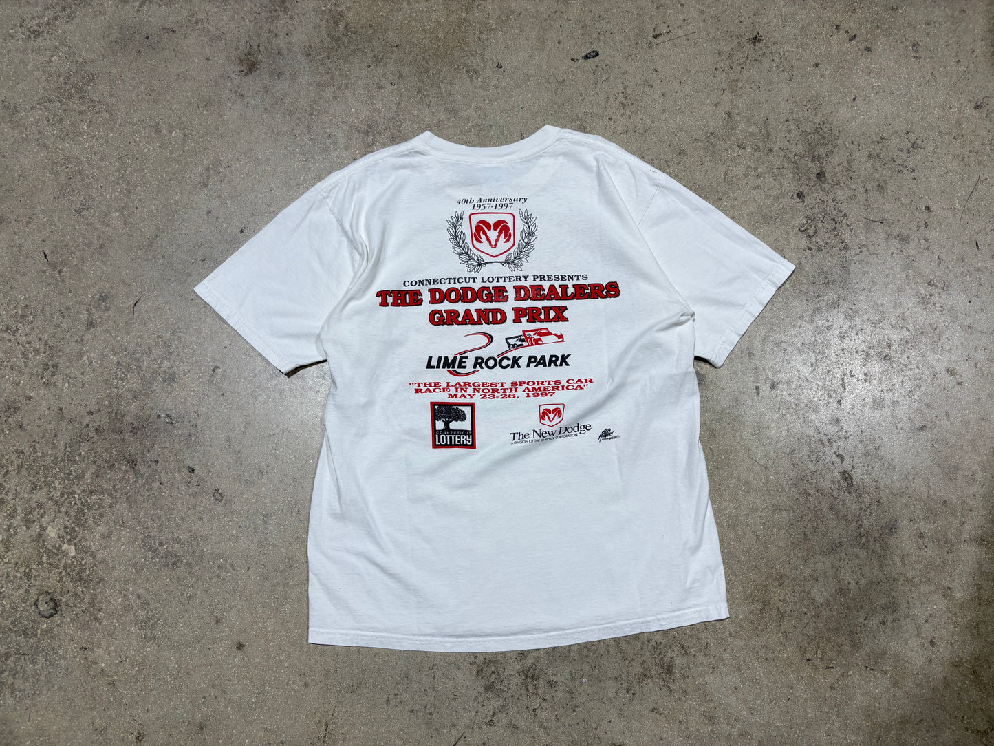 1997 Dodge Dealer Grand Prix Racing Tee - White Size Large