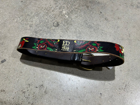 Ed Hardy Rose nad Dragon Bełt - Black/Multi Size 40