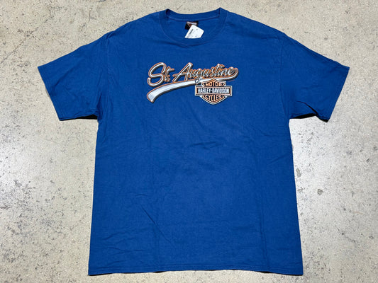 2015 Harley Davidson St. Augustine Tee - Blue Size XXL