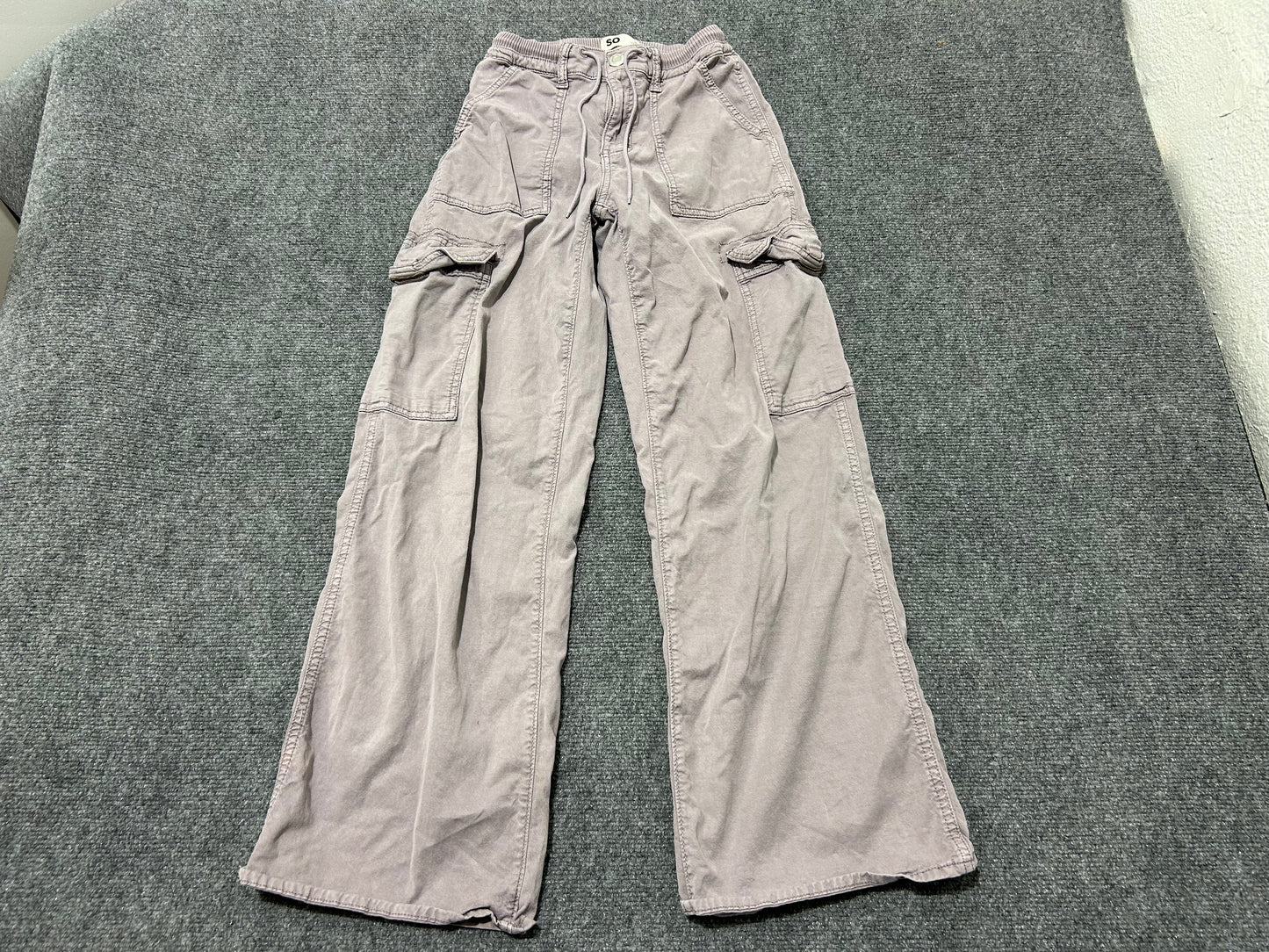 SO Baggy Cargo Pants - Faded Purple Size XS