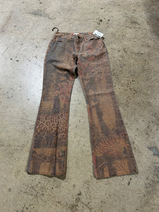 WMNS Leopard/Floral Printed Jeans - Multi Size 0