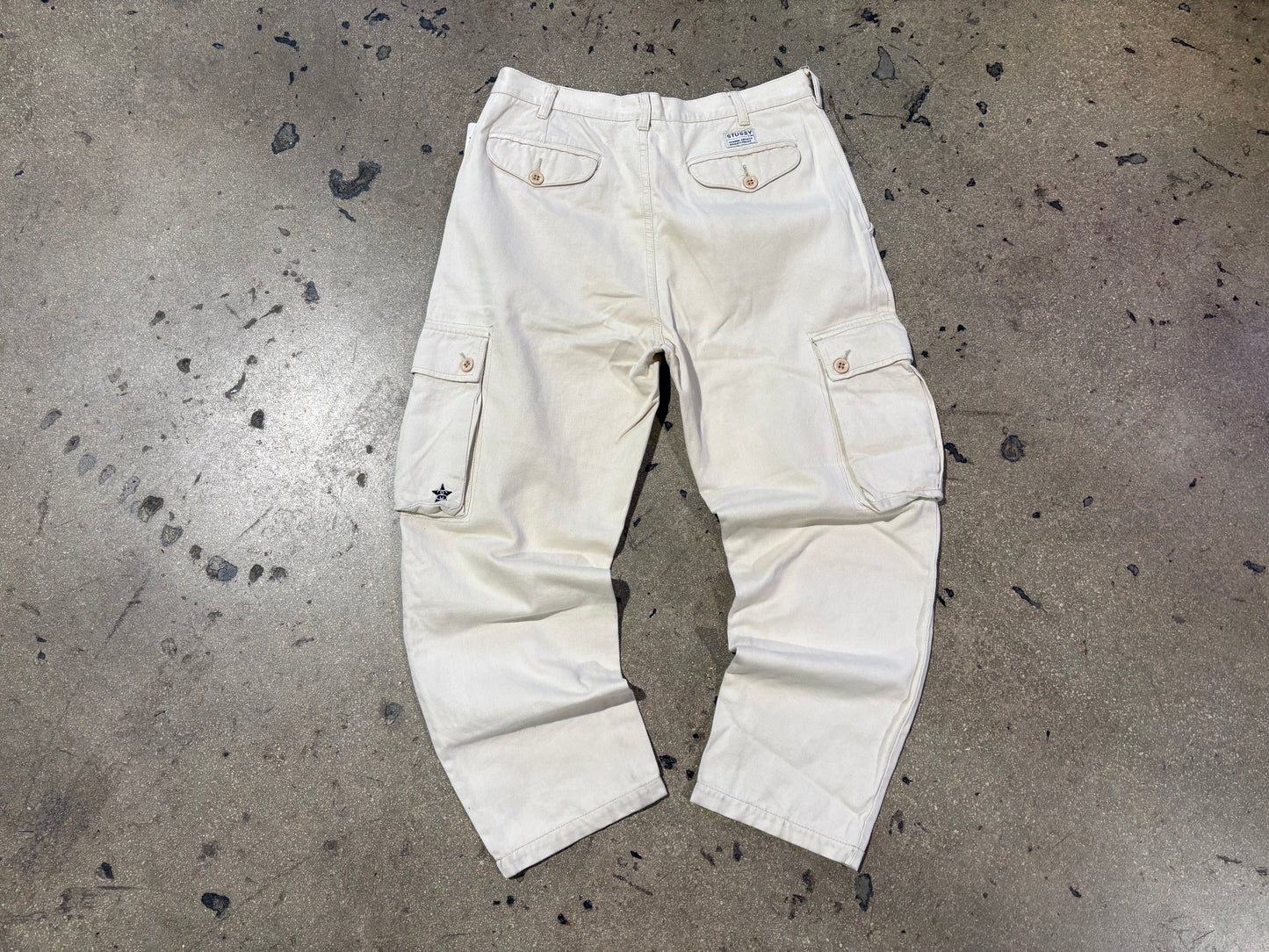 90s Stussy Cotton Cargo Pants - Brown Size 34