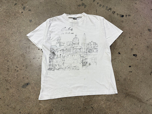Cuba: La Habana Tee - White Size XL