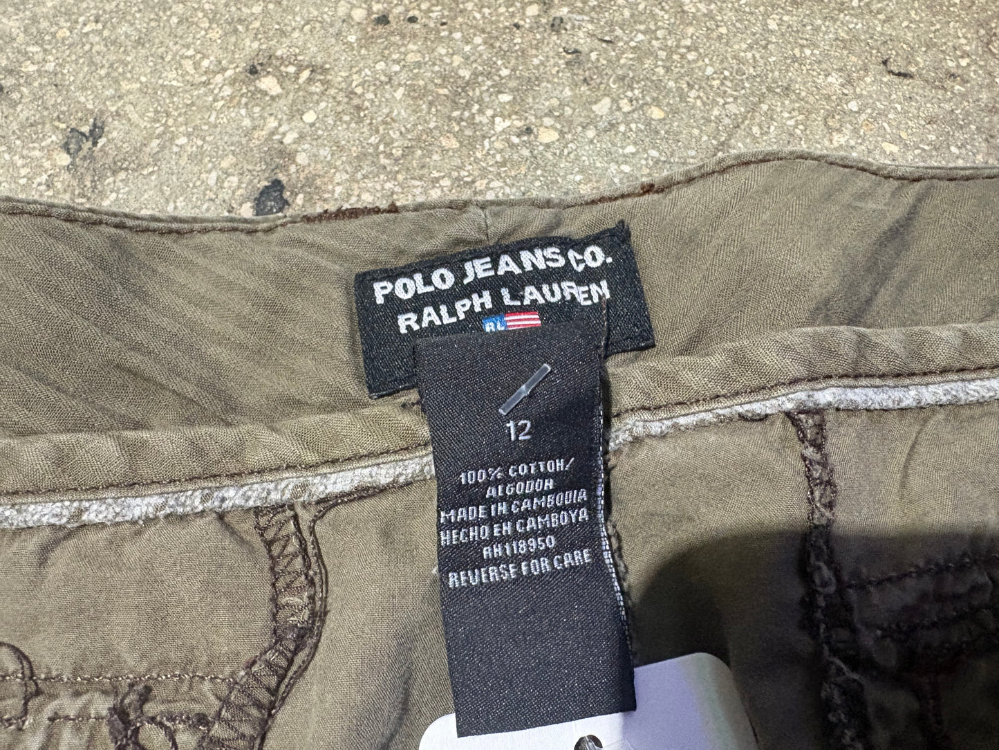 Women's Polo Ralph Lauren Polo Jeans Co Cargo Pants - Faded Brown Size 12