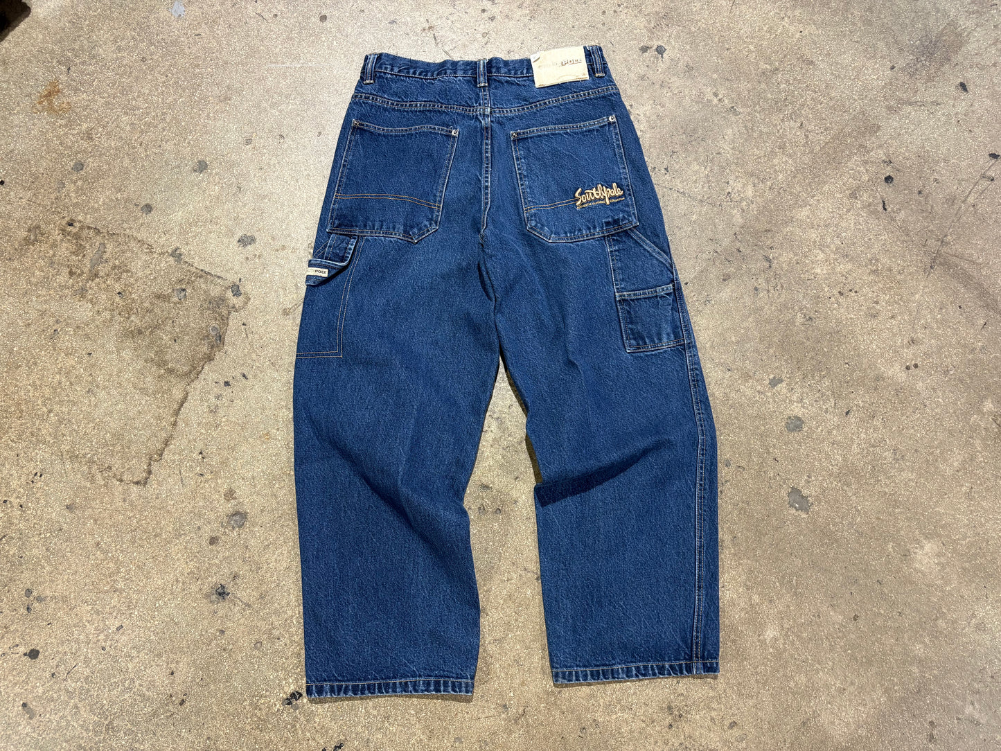 South Pole Baggy Carpenter Denim Jeans - Blue Size 34