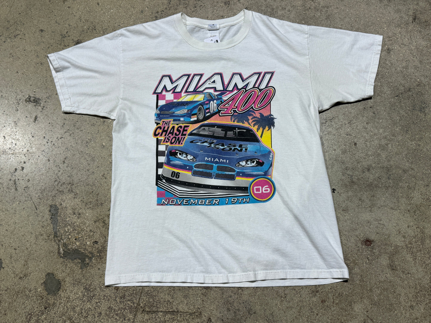 2006 Miami 400 Racing Tee - White Size XL