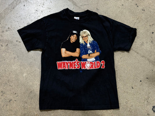 1993 Wayne's World 2 Tee - Black Size Large