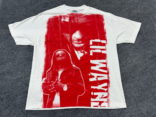 Lil Wayne The Carter AOP Tee - White/Red Size XL