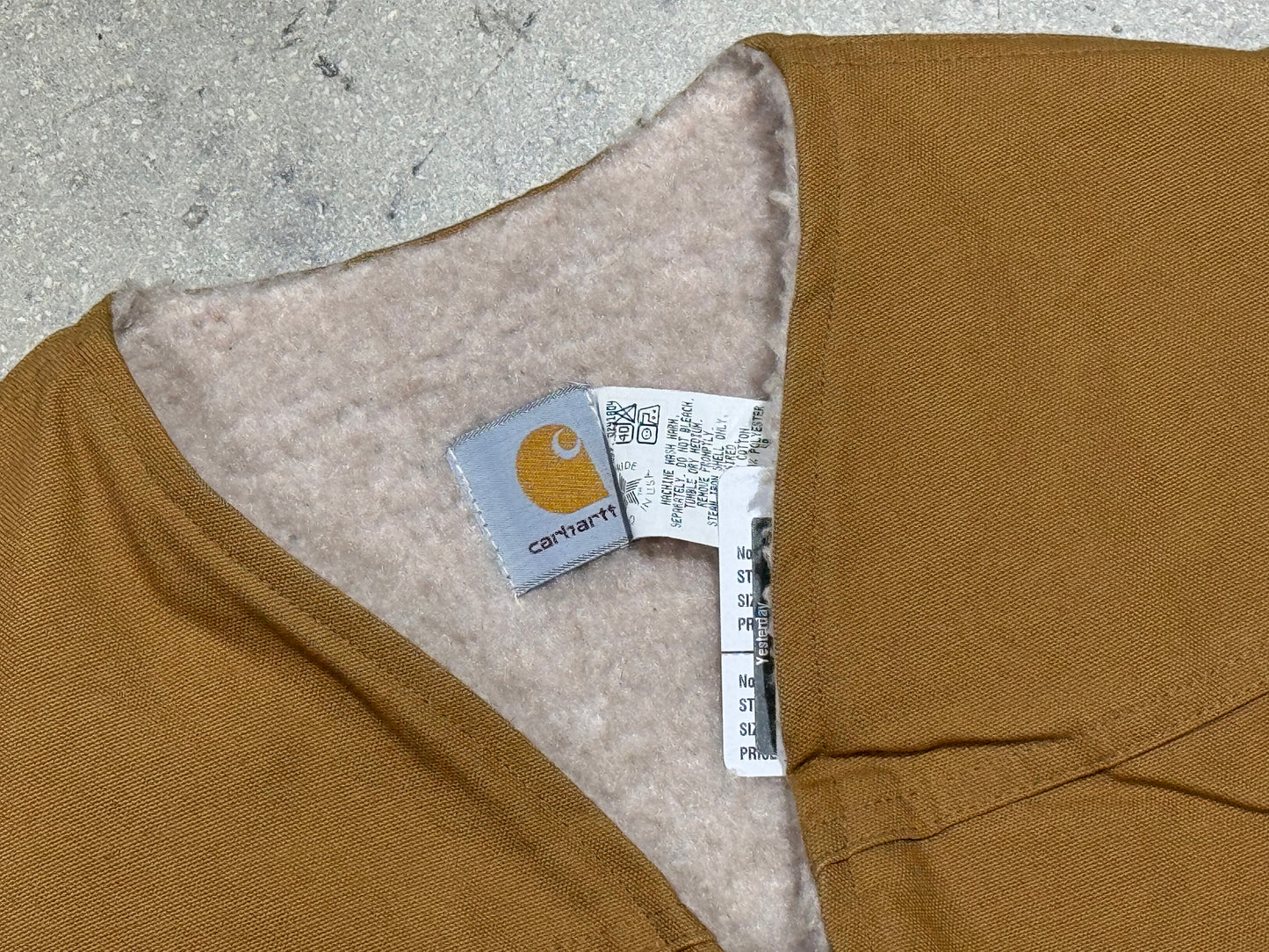 Carhartt Sherpa Lined Vest - Golden Brown Size Large