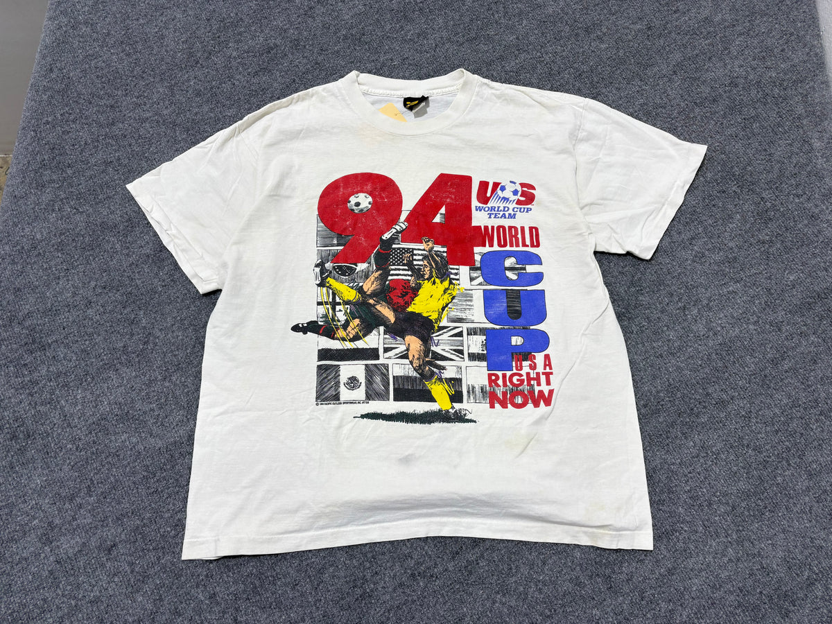 1994 USA World Cup Right Now Tee - White Size XL