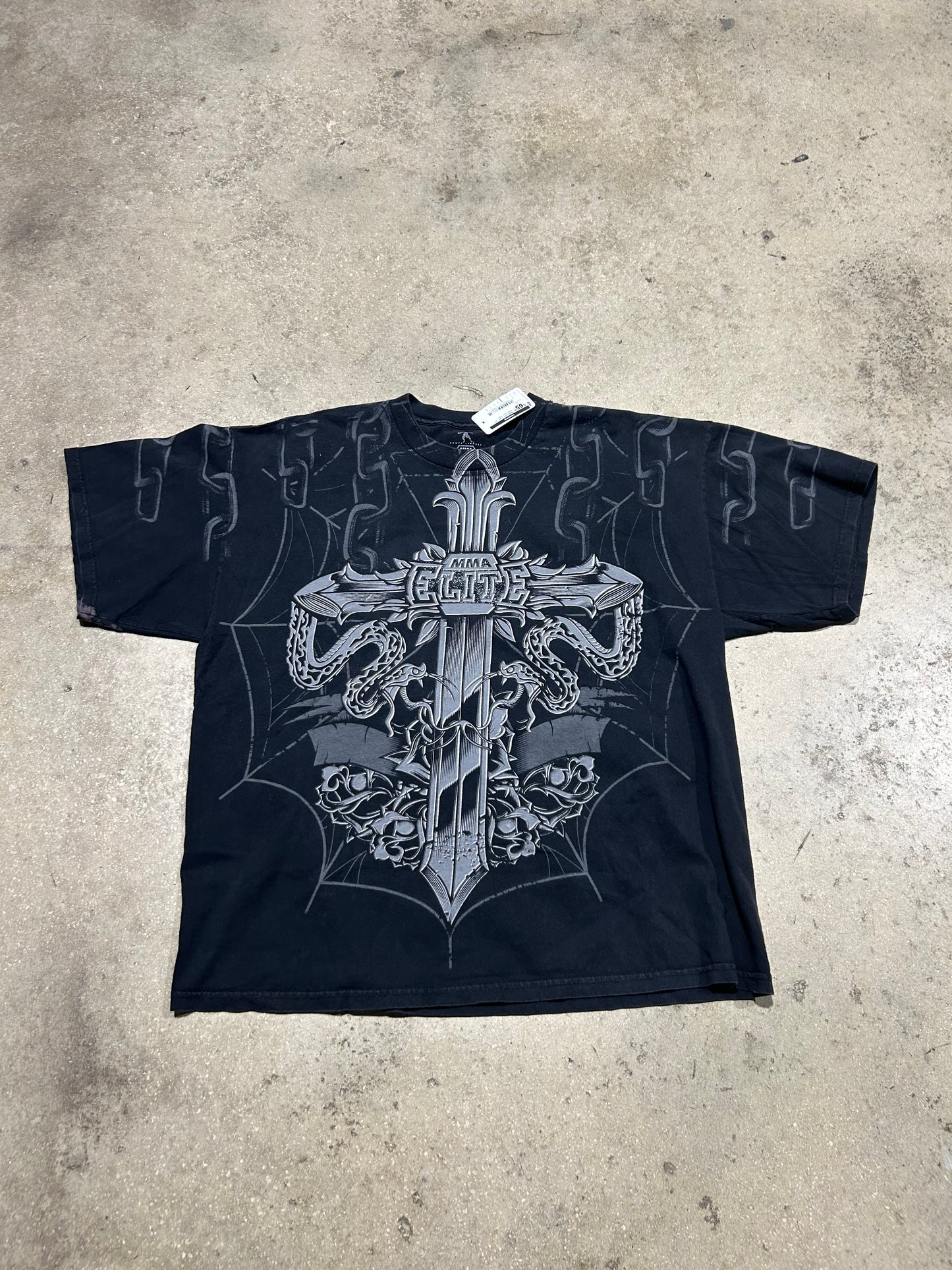 MMA Elite Cross Tee - Black Size  XXL