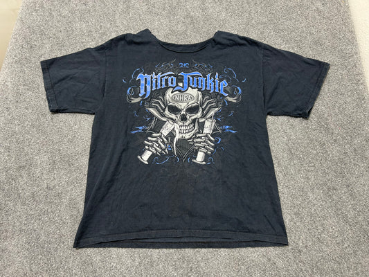 Nitro Junkie Drag Racing Tee - Black Size XL