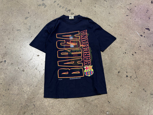 Nutmeg Barcelona FC Spell Out Tee - Navy Size Medium