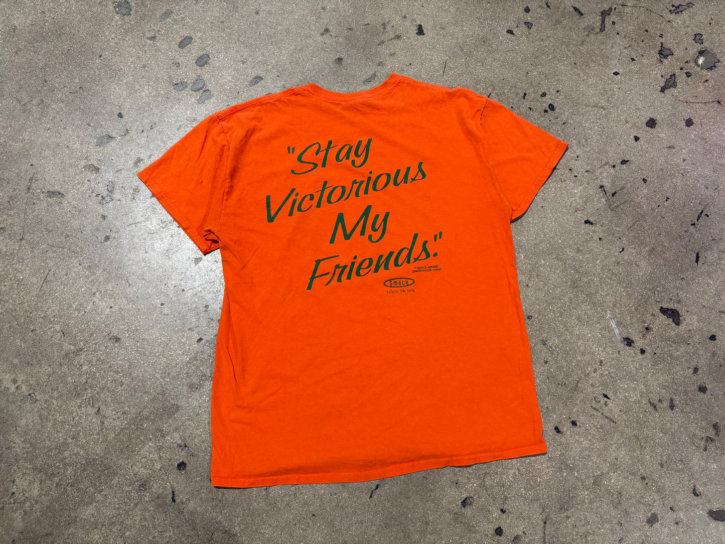 Miami Hurricanes Hate The Seminoles Smack Talk Tee - Orange Size Large