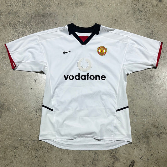 Manchester United Vodafone Jersey - White Size Medium