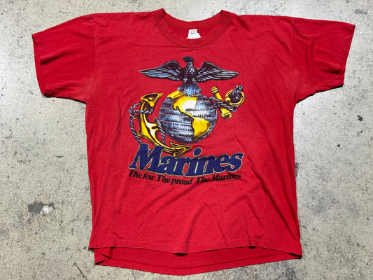 1993 Marines The Few The Proud Tee - Red Size XXL