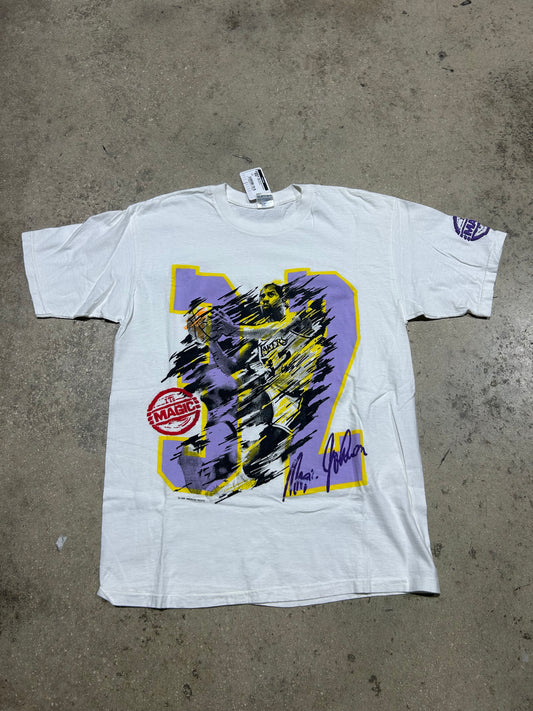 Magic Johnson #32 Shirt - White Size XL