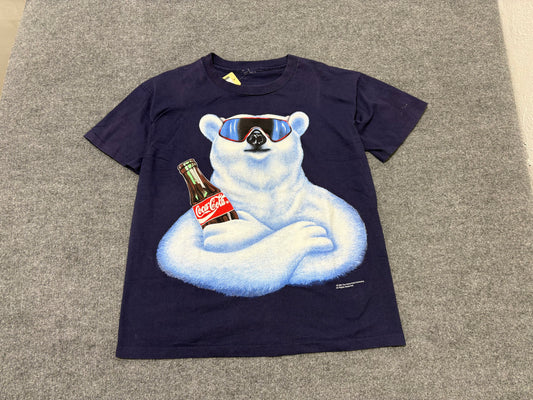 1994 Coca Cola Bear Tee - Navy Size XL